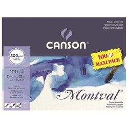 Canson - Canson Montval Sulu Boya Blok 300g 100 Yaprak Maxi Pack (1)
