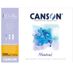 Canson - Canson Montval Sulu Boya Blok 300g 12 Yaprak (1)