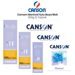 Canson - Canson Montval Sulu Boya Blok 300g 12 Yaprak