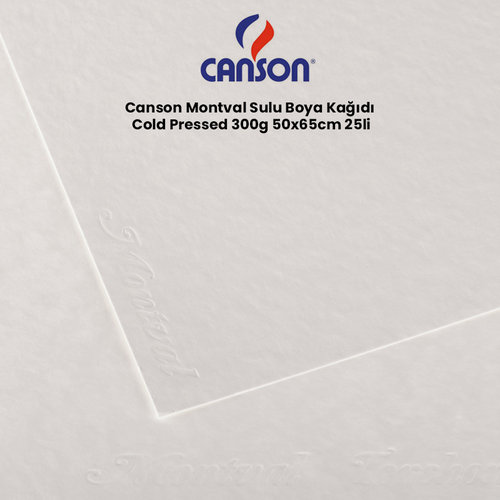 Canson Montval Sulu Boya Kağıdı Cold Pressed 300g 50x65cm 25li