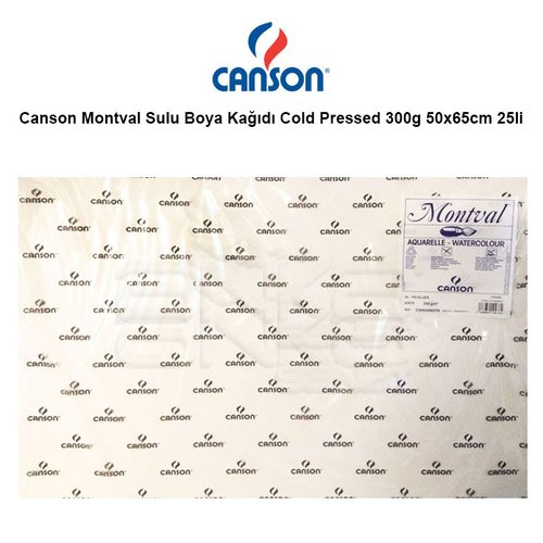 Canson Montval Sulu Boya Kağıdı Cold Pressed 300g 50x65cm 25li