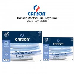 Canson - Canson Montval Watercolour Sulu Boya Blok 200g 100 Yaprak