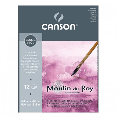 Canson Moulin du Roy Çizim Blok 300g 12 Yaprak Hot Pressed