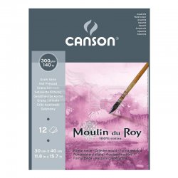 Canson Moulin du Roy Çizim Blok 300g 12 Yaprak Hot Pressed - Thumbnail