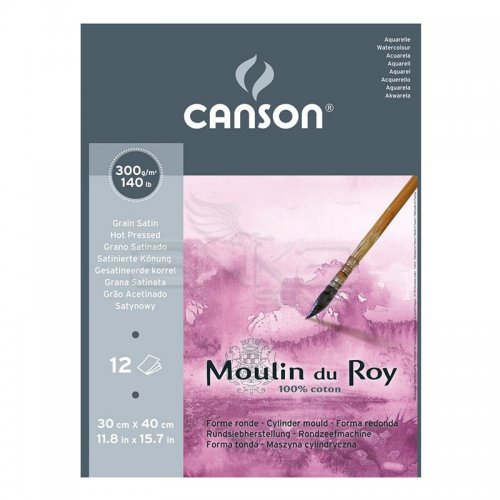 Canson Moulin du Roy Çizim Blok 300g 12 Yaprak Hot Pressed
