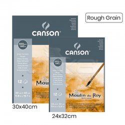 Canson Moulin du Roy Çizim Blok 300g 12 Yaprak Rough Grain-Sulu Boya Blok  Defter, Sulu Boya Kağıt ve Blok-Canson-indirimli