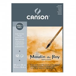Canson Moulin du Roy Çizim Blok 300g 12 Yaprak Rough Grain - Thumbnail