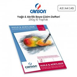 Canson - Canson Oil & Acrylic Paper Pad Yağlı & Akrilik Boya Çizim Defteri 290g 10 Yaprak