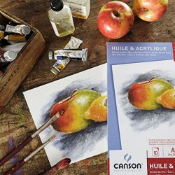 Canson Oil & Acrylic Paper Pad Yağlı & Akrilik Boya Çizim Defteri 290g 10 Yaprak - Thumbnail