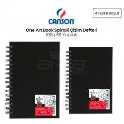 Canson - Canson One Art Book Çizim Defteri Spiralli 100g 80 Yaprak