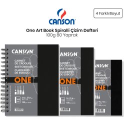 Canson - Canson One Art Book Çizim Defteri Spiralli 100g 80 Yaprak