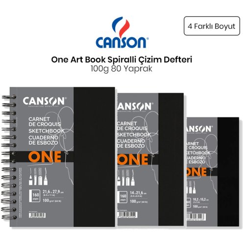 Canson One Art Book Çizim Defteri Spiralli 100g 80 Yaprak