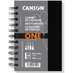 Canson - Canson One Art Book Çizim Defteri Spiralli 100g 80 Yaprak 10,2x15