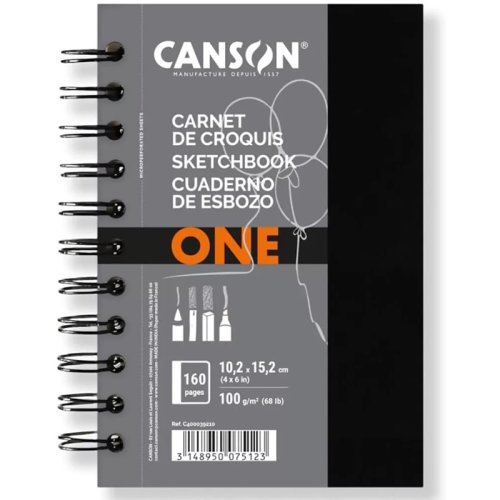 Canson One Art Book Çizim Defteri Spiralli 100g 80 Yaprak 10,2x15 - 10,2x15cm