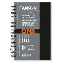 Canson - Canson One Art Book Çizim Defteri Spiralli 100g 80 Yaprak 14x21,6cm