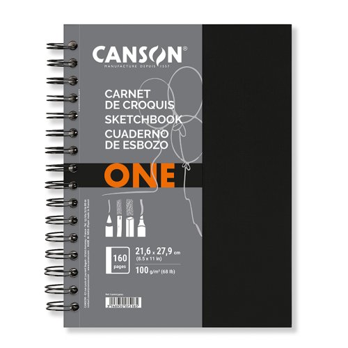 Canson One Art Book Çizim Defteri Spiralli 100g 80 Yaprak 21,6x27cm - 21,6x27cm