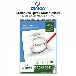 Canson - Canson Sketch Pad Spiralli Sketch Defteri 100g