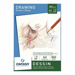 Canson - Canson White Drawing Paper Pad Beyaz Çizim Defteri 160g 20 Yaprak (1)