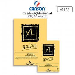 Canson XL Bristol Çizim Defteri 180g 50 Yaprak - Thumbnail