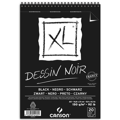 Canson XL Dessin Noir Siyah Çizim Bloğu