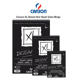 Canson - Canson XL Dessin Noir Siyah Çizim Bloğu