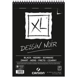 Canson XL Dessin Noir Siyah Çizim Bloğu - Thumbnail