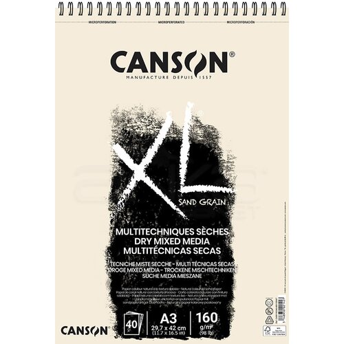Canson XL Dry Mix Media Naturel Sand Paper Spiralli Defter 40 Yaprak 160g
