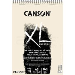 Canson - Canson XL Dry Mix Media Naturel Sand Paper Spiralli Defter 40 Yaprak 160g (1)