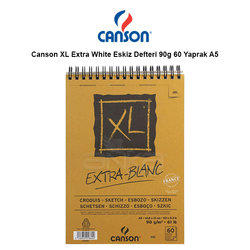 Canson - Canson XL Extra White Eskiz Defteri 90g 60 Yaprak A5