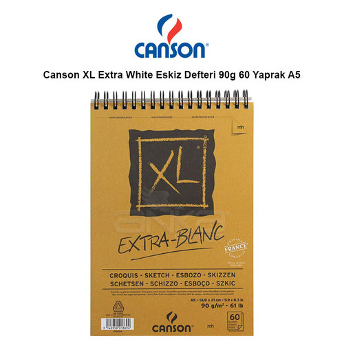 Canson XL Extra White Eskiz Defteri 90g 60 Yaprak A5
