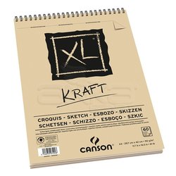 Canson - Canson XL Kraft Spiralli Eskiz Defteri 90g (1)