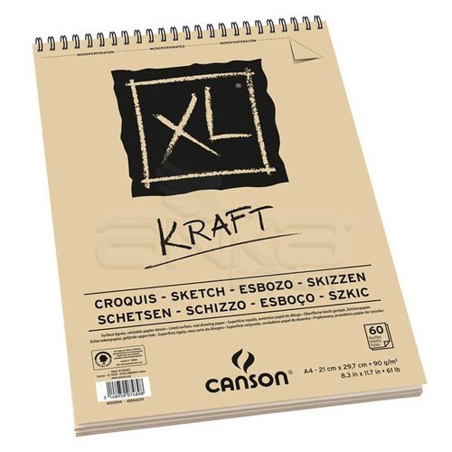 Canson XL Kraft Spiralli Eskiz Defteri 90g