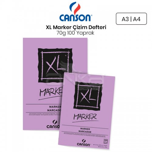 Canson XL Marker Çizim Defteri 70g 100 Yaprak