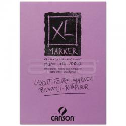 Canson XL Marker Album A3 - 100 Fogli Extra Lisci 70g/m², Per Marcatori A Base Di Solvente O Alcol