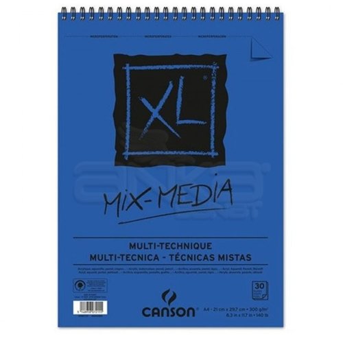 Canson XL Mix Media Çok Amaçlı Spiralli Çizim Defteri 300g A4