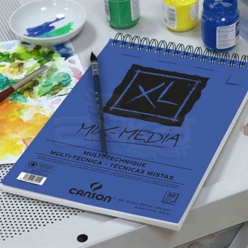 Canson XL Mix Media Çok Amaçlı Spiralli Çizim Defteri 300g A4