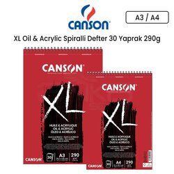 Canson - Canson XL Oil & Acrylic Spiralli Defter 30 Yaprak 290g
