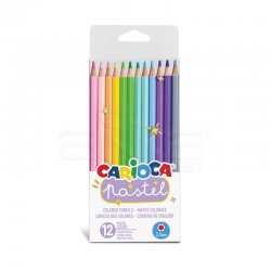 Carioca - Carioca Kuru Boya Kalemi 3.3mm Pastel Renkler 12li 43034