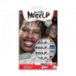 Carioca Mask Up Yüz Boyası Seti Metalik Renkler 6g 6lı 43155 - Thumbnail