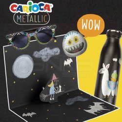 Carioca - Carioca Metallic Ready Tempera Süper Yıkanabilir Parmak Boyası 6x25ml KO026 (1)