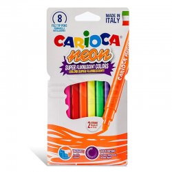 Carioca - Carioca Neon Yıkanabilir Keçeli Kalem 8li 42785