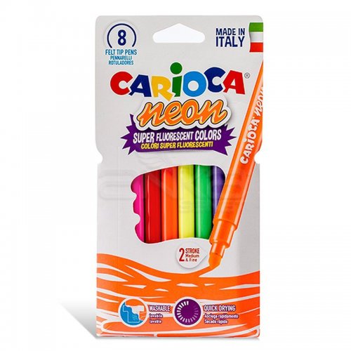 Carioca Neon Yıkanabilir Keçeli Kalem 8li 42785