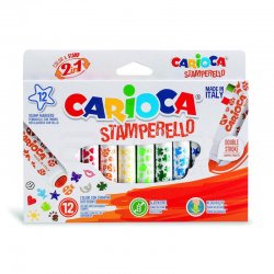 Carioca Stamperello Damga ve Keçeli Kalem Seti 12 Renk 42240 - Thumbnail