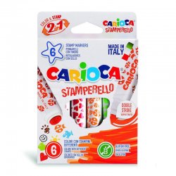 Carioca - Carioca Stamperello Damga ve Keçeli Kalem Seti 6 Renk 42279