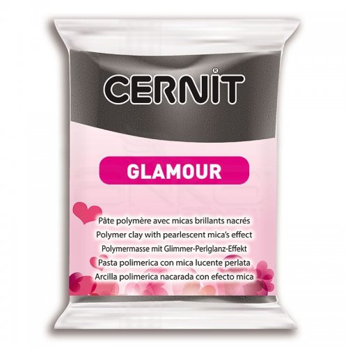 Cernit Glamour (Metalik) Polimer Kil 56g 100 Black - 100 Glamour Black