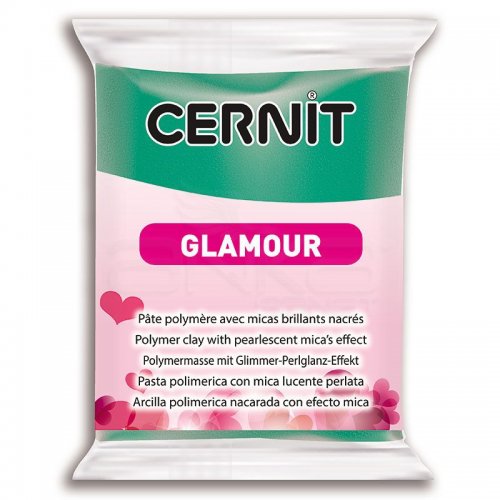 Cernit Glamour (Metalik) Polimer Kil 56g 600 Green - 600 Glamour Green