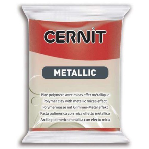Cernit Metallic Polimer Kil 56g 400 Red - 