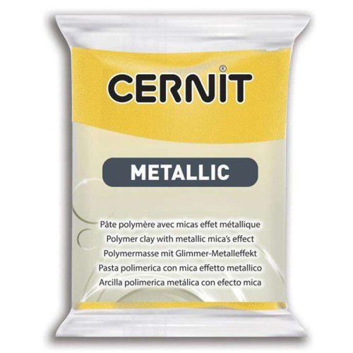 Cernit Metallic Polimer Kil 56g 700 Yellow