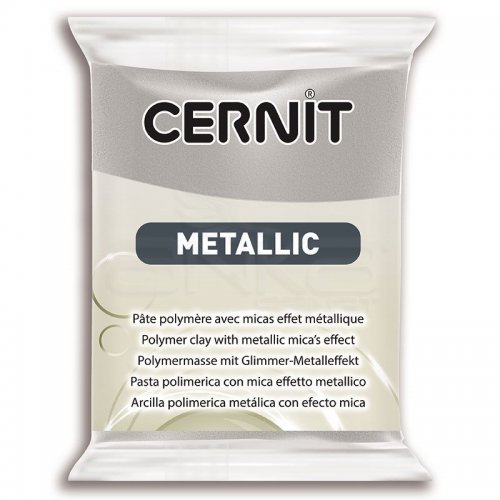 Cernit Metallic Polimer Kil 56g 080 Silver - 080 Silver