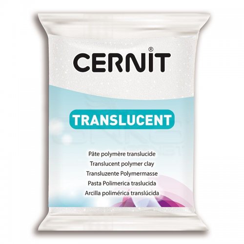 Cernit Translucent (Transparan) Polimer Kil 56g 010 White Glitter